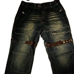 LE JEAN DE MARITHE FRANCOIS GIRBAUD Jeans  36  Thigh/Ankle Straps  Vintage 90's